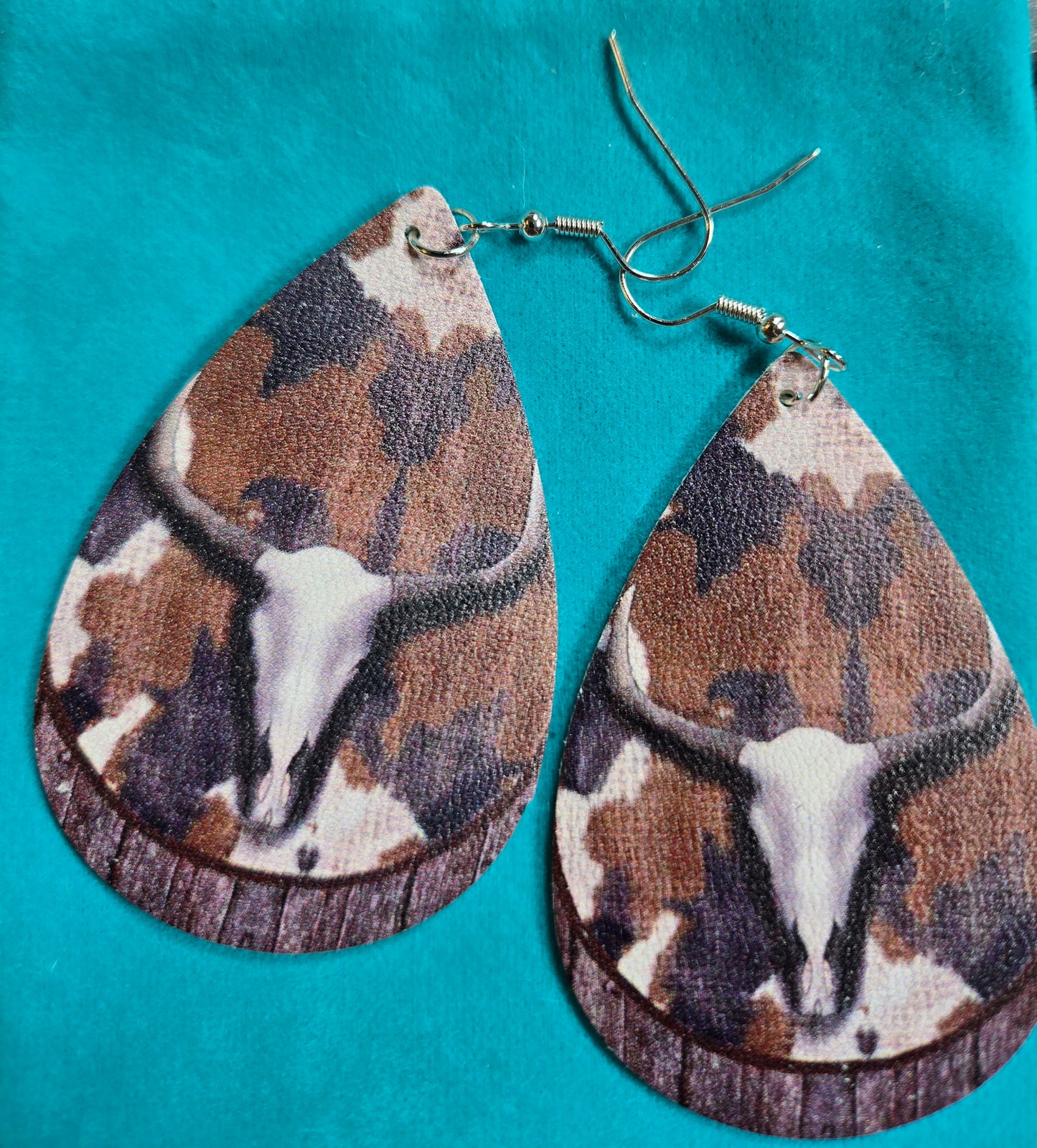 Faux Leather w/sterling ear hooks