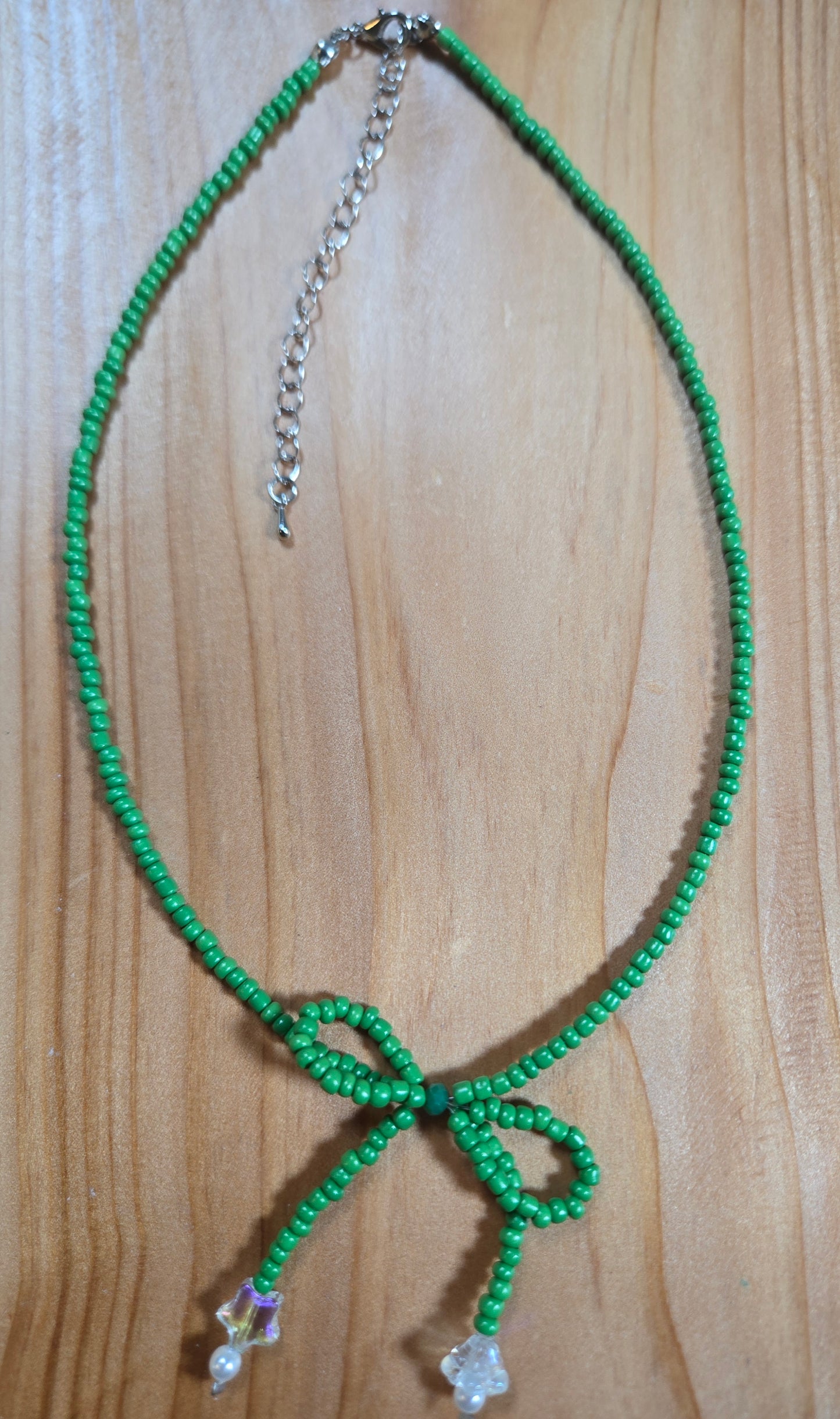 Green Bow Necklace