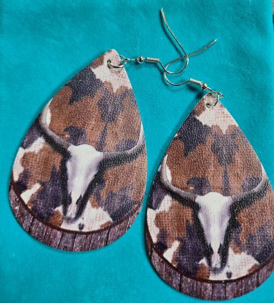 Faux Leather w/sterling ear hooks