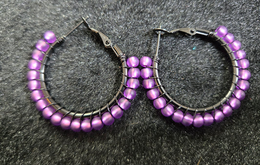 Beaded hoops
