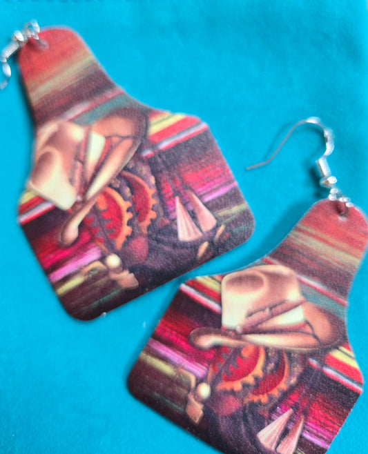 Faux Leather w/sterling ear hooks